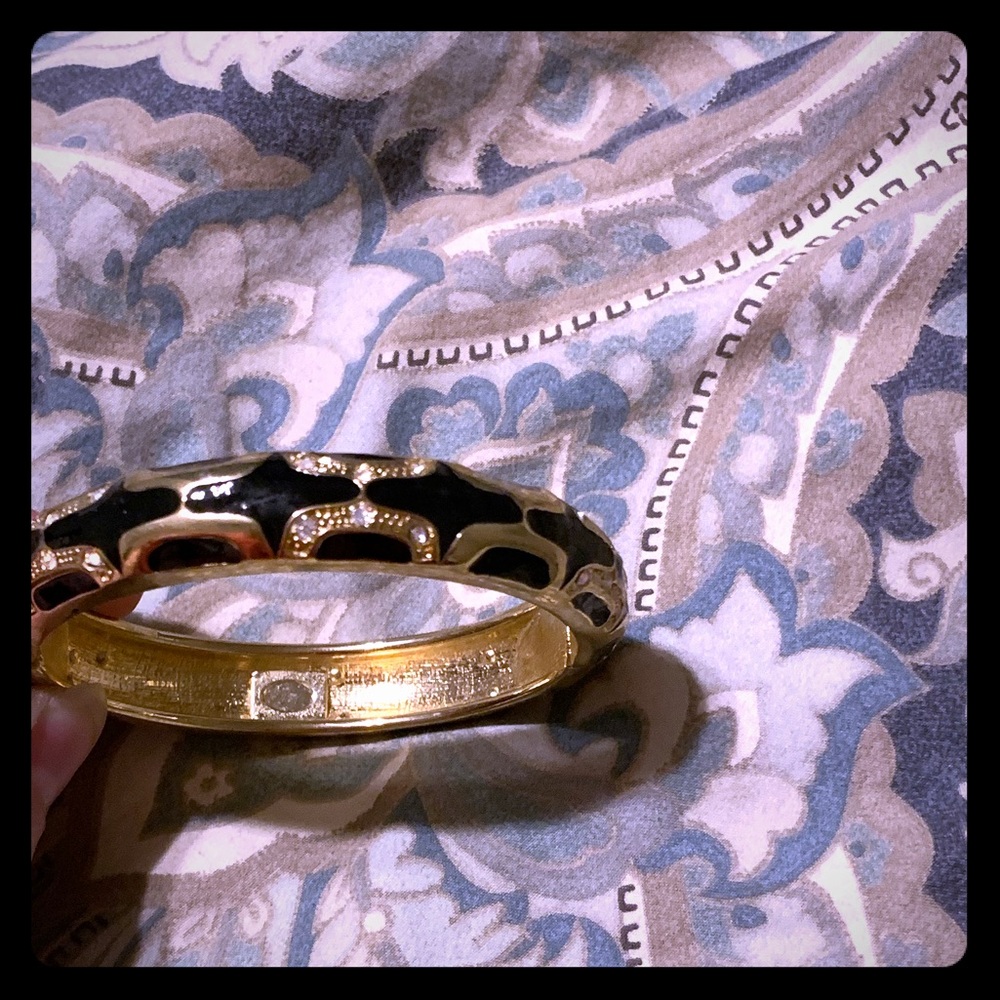 Black + Gold Bangle Bracelet